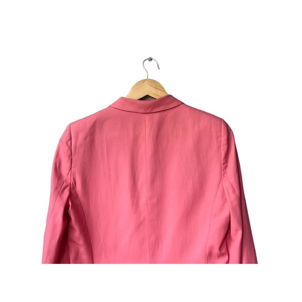 Zara Womens Hot Pink Gold Button Blazer Size M Glam Office Chic Modern Coquette - Picture 5 of 11